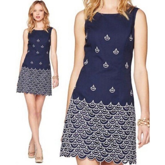 Lilly Pulitzer Dresses & Skirts - Lilly Pulitzer Clarita Navy Sailboat Dress
